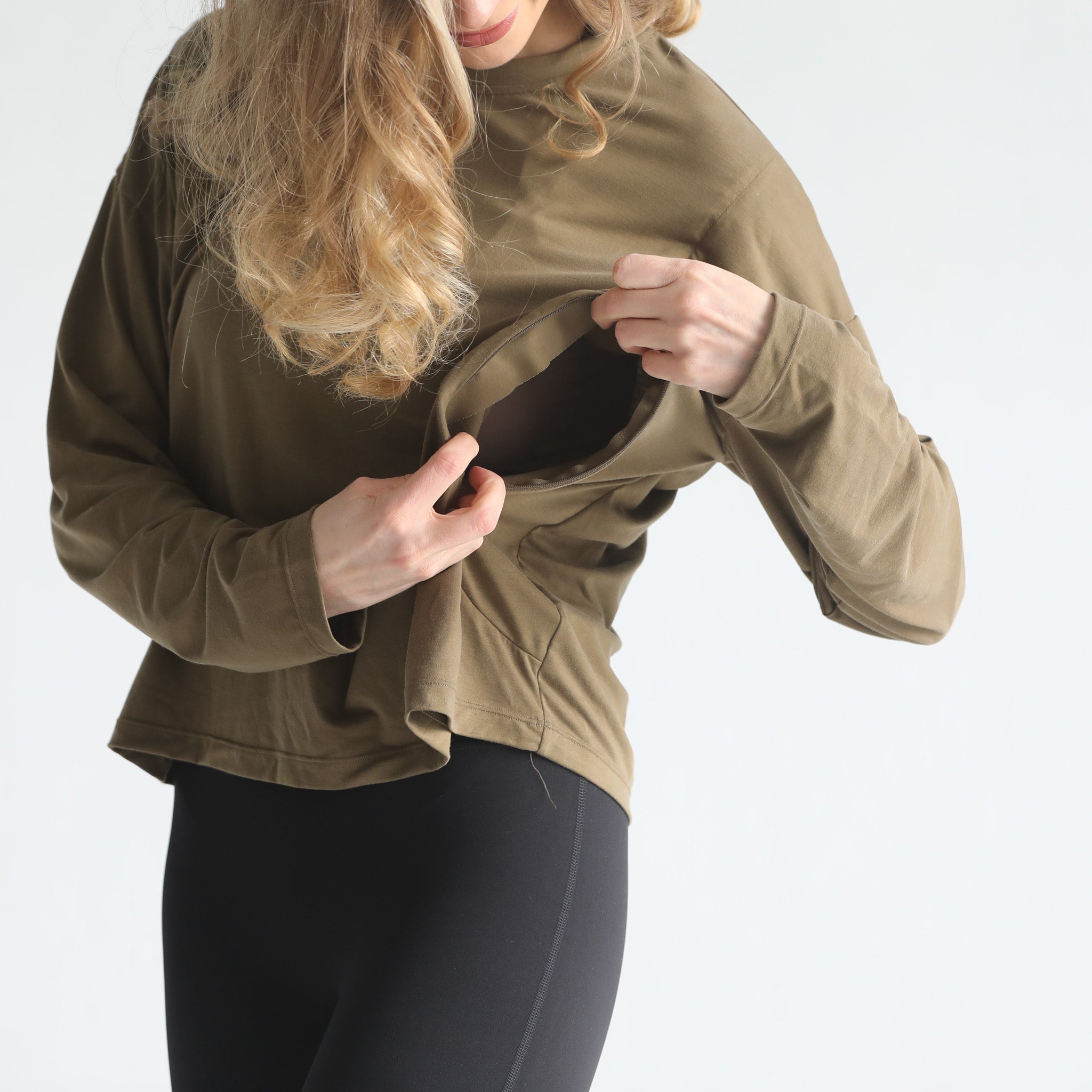 Abigail Long Sleeve Nursing Pullover | Sage Grove
